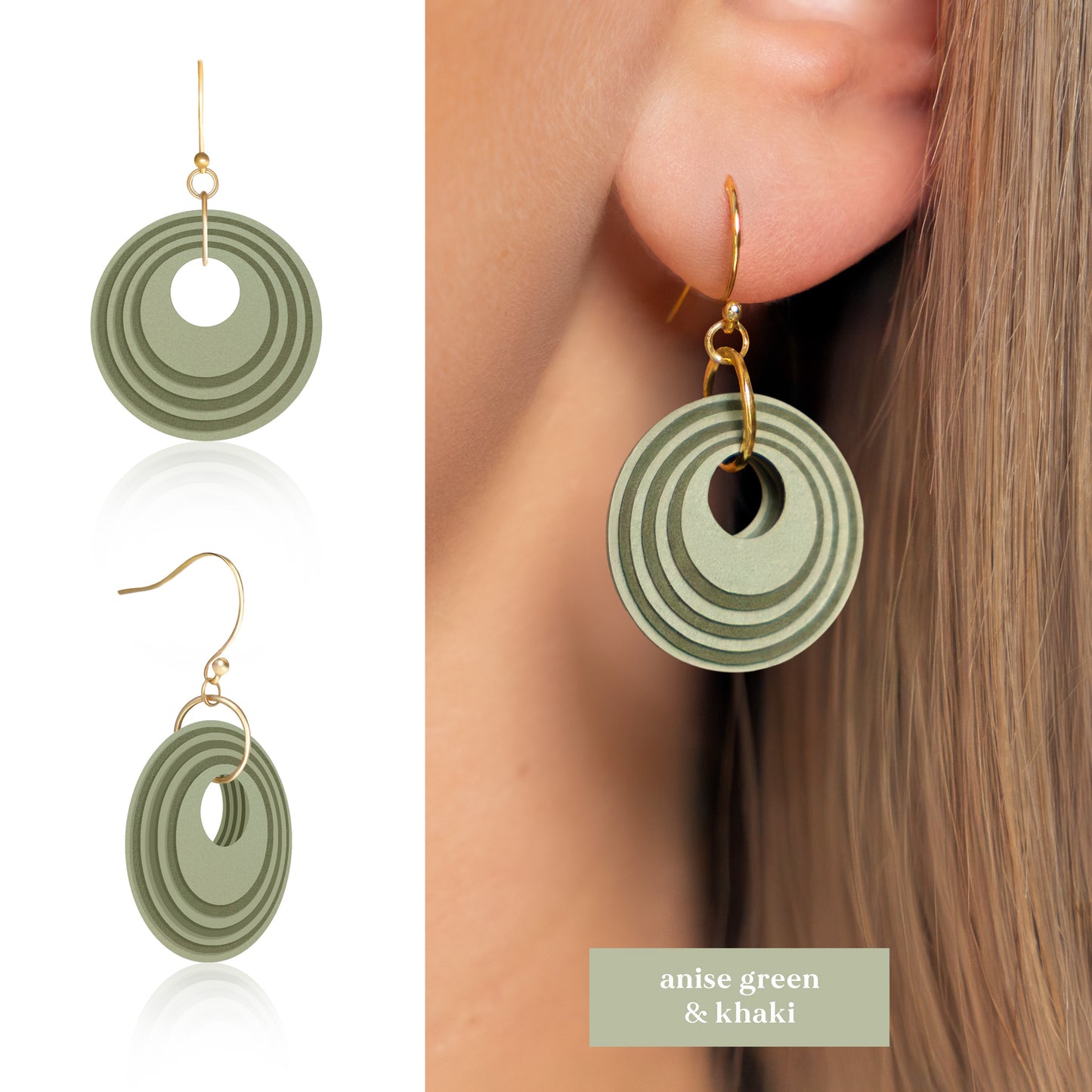 Geometric Circular Earrings | 5 Colours