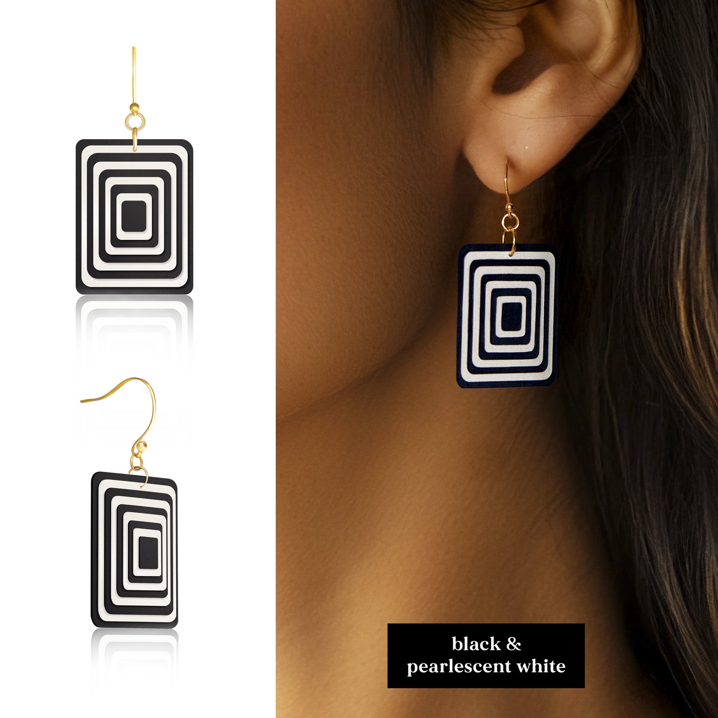 Rectangle Geometric Earrings | 3 Colours