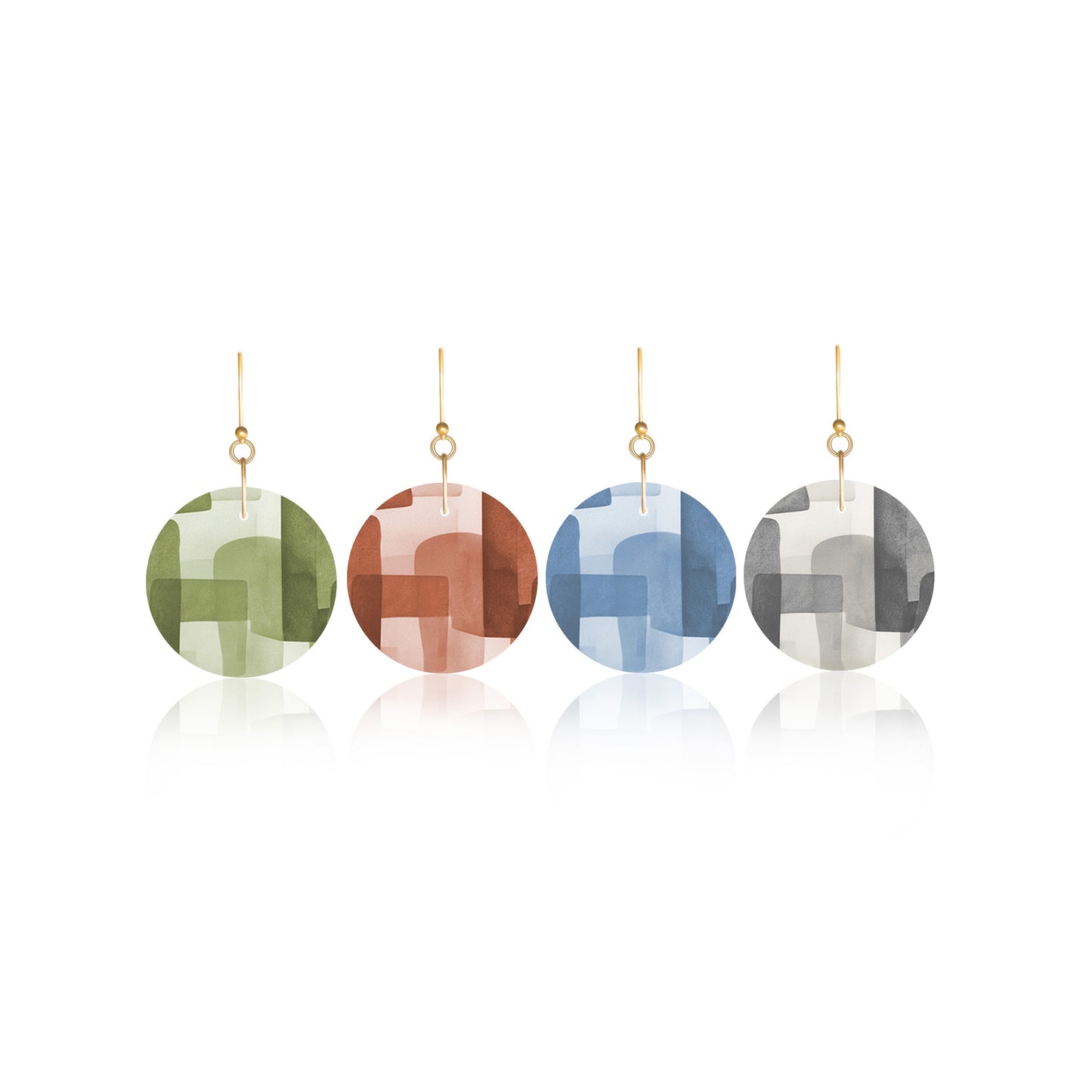 Abstract Circle Earrings | 4 Colours