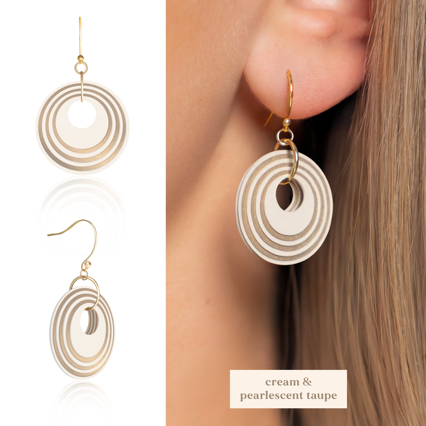 Geometric Circular Earrings | 5 Colours