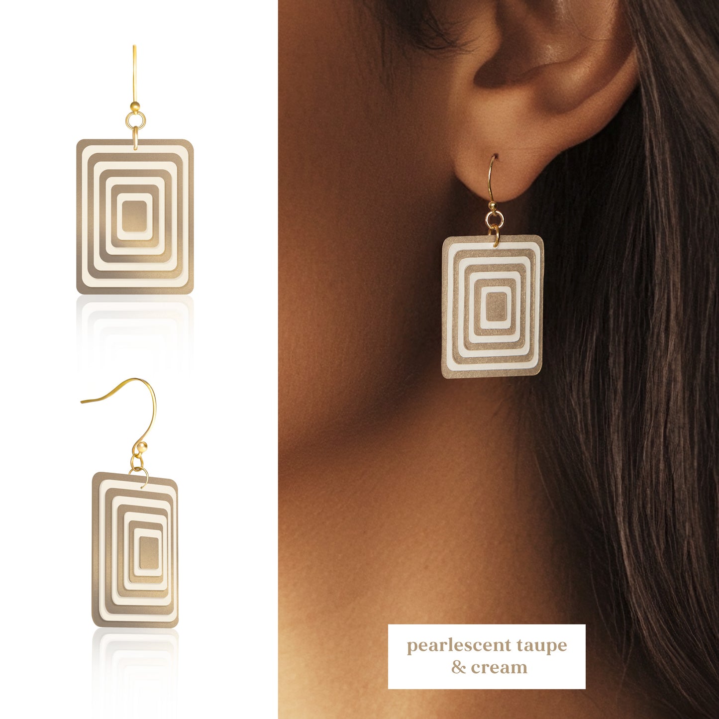 Rectangle Geometric Earrings | 3 Colours