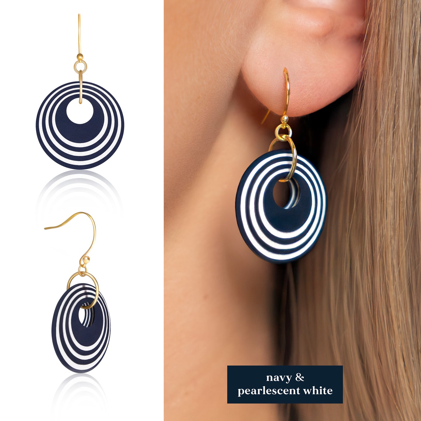 Geometric Circular Earrings | 5 Colours