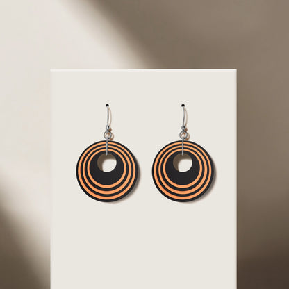 Halloween Limited Edition Stripey Circular Earrings