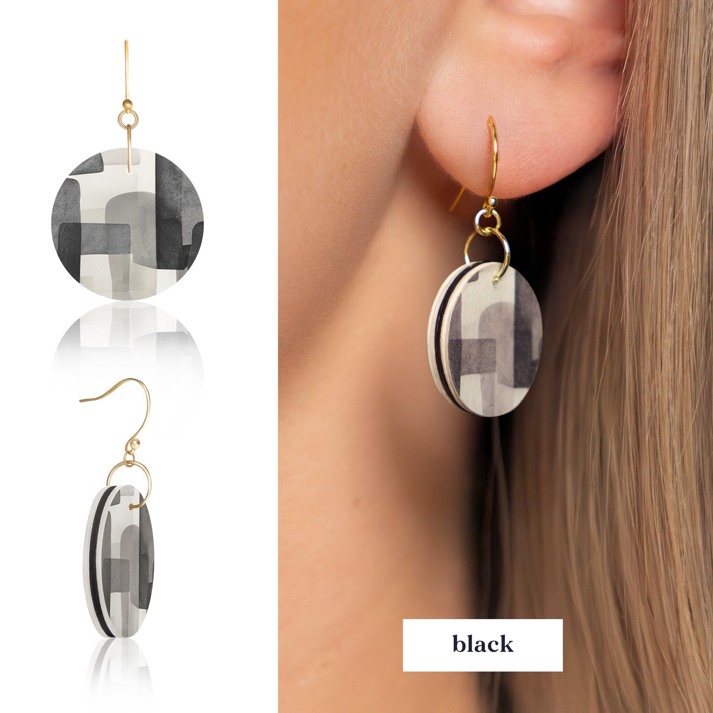 Abstract Circle Earrings | 4 Colours