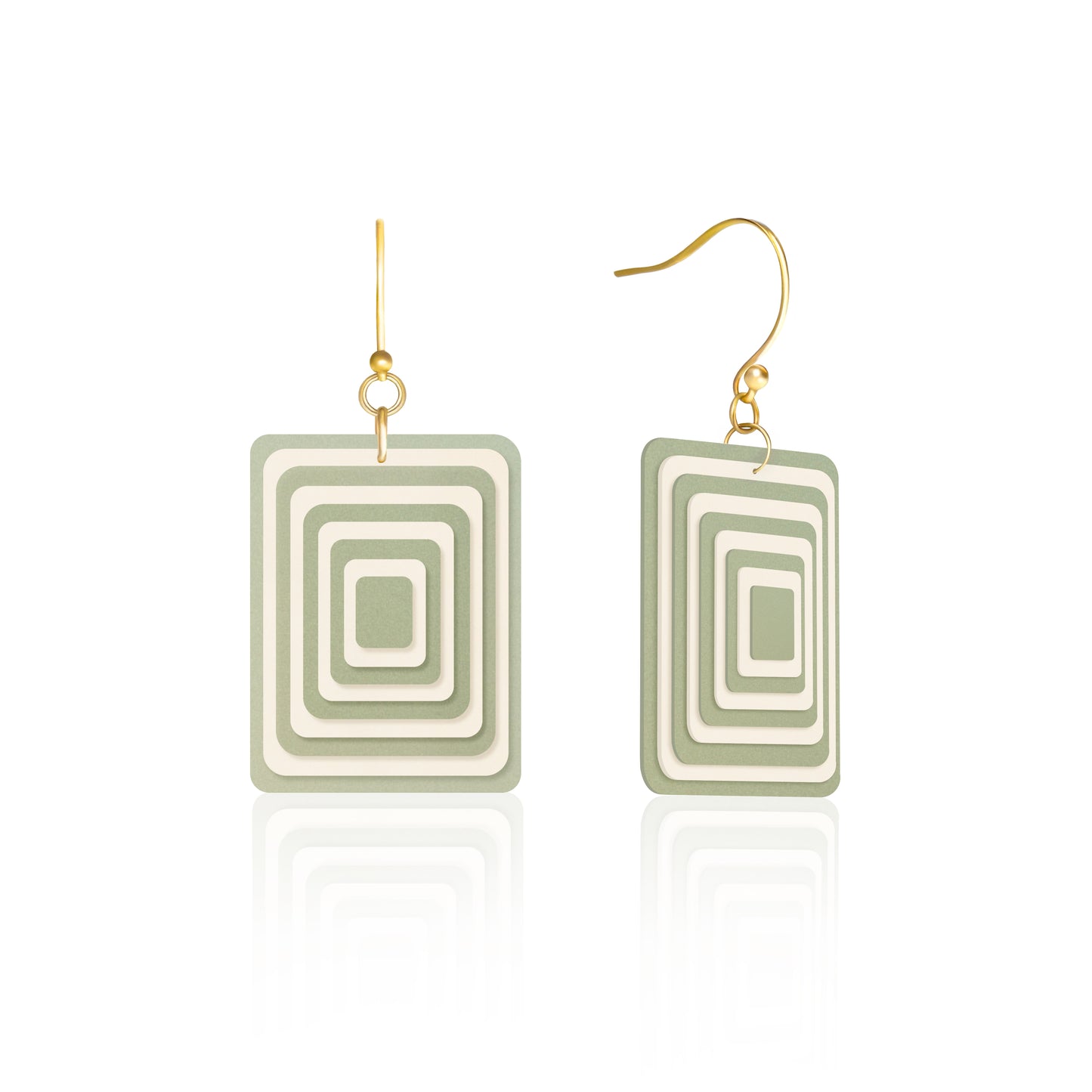Green & Cream Rectangle Geometric Matching Set