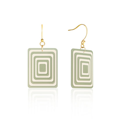Green & Cream Rectangle Geometric Matching Set