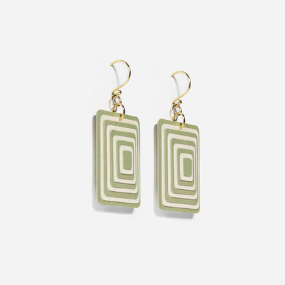 Green & Cream Rectangle Geometric Matching Set