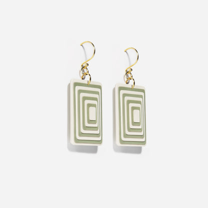 Cream & Green Rectangle Geometric Matching Set