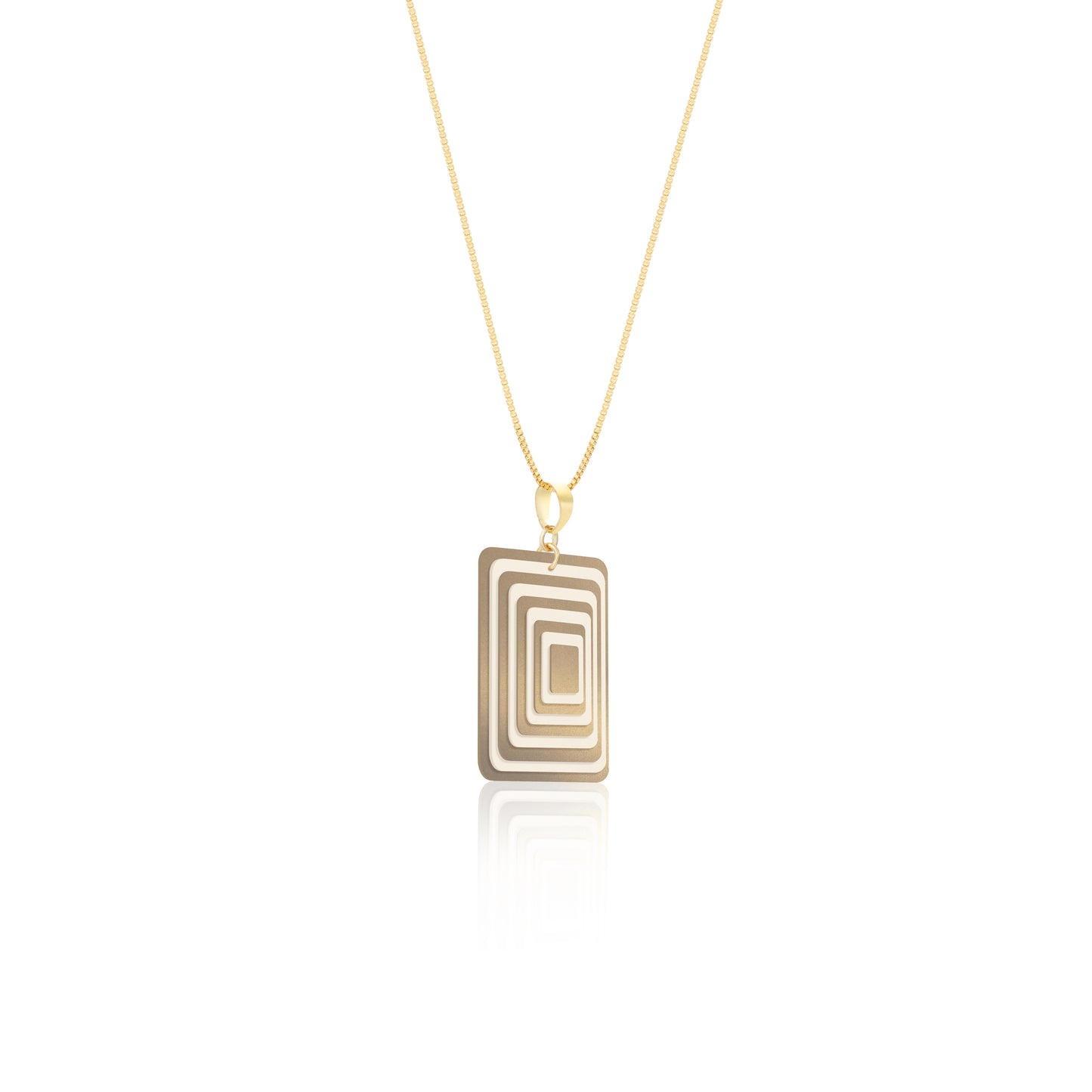 Pearlescent Taupe & Cream Rectangle Geometric Matching Set