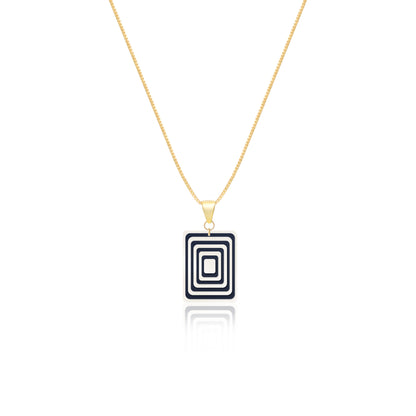 Pearlescent White & Navy Rectangle Geometric Matching Set