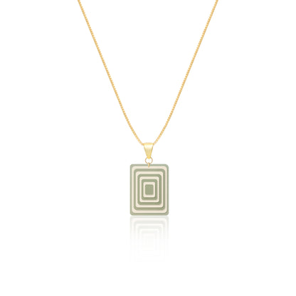 Green & Cream Rectangle Geometric Matching Set