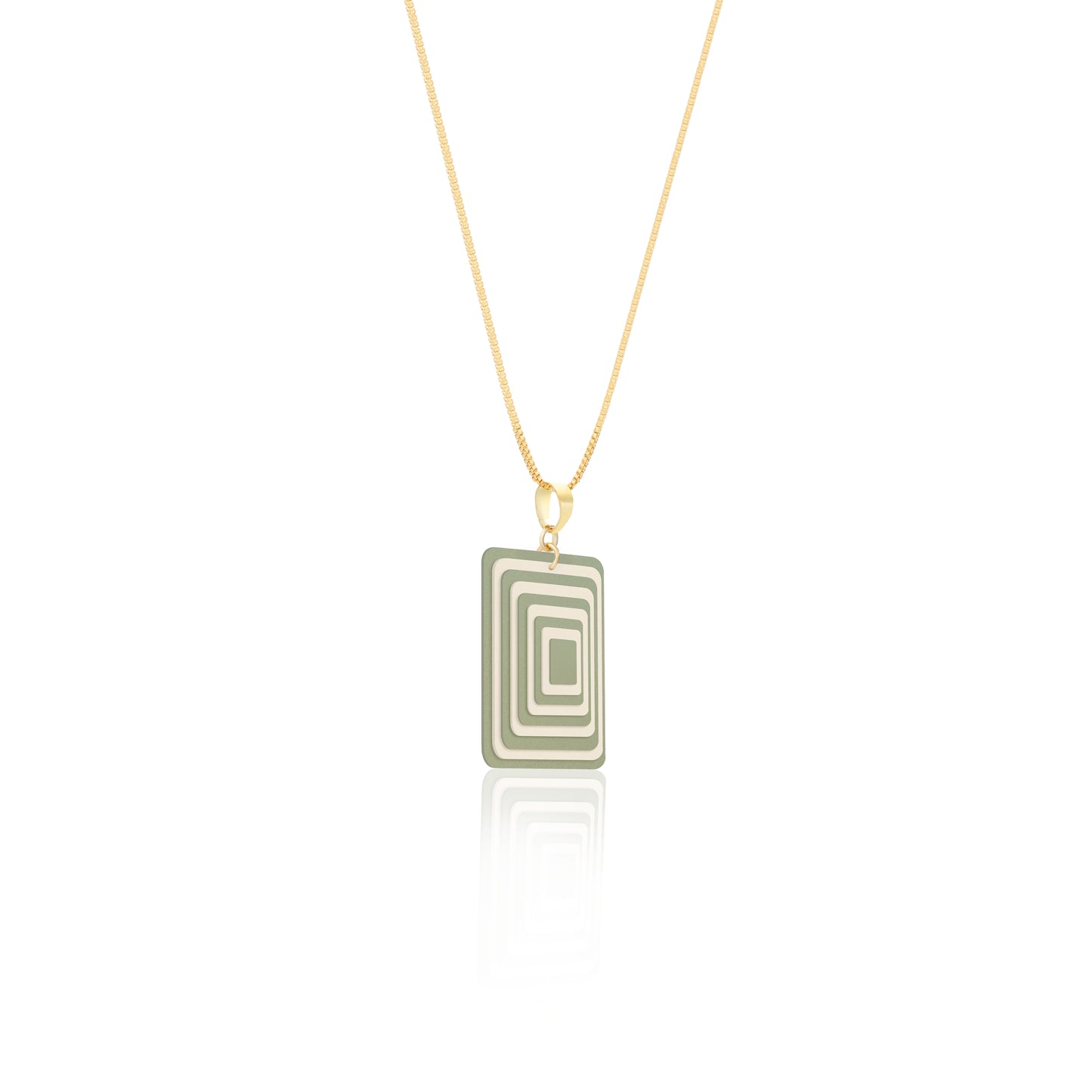 Green & Cream Rectangle Geometric Matching Set