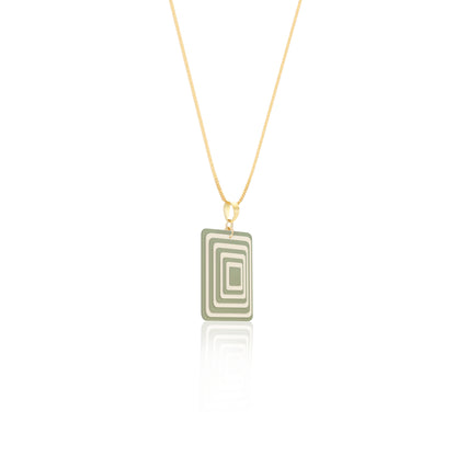 Green & Cream Rectangle Geometric Matching Set