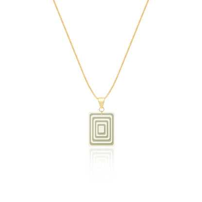 Cream & Green Rectangle Geometric Matching Set