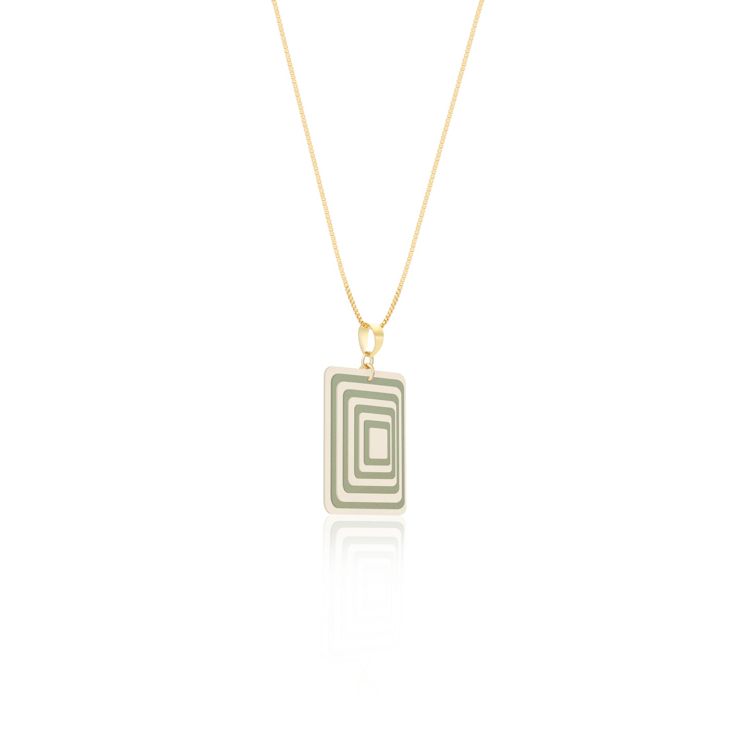 Cream & Green Rectangle Geometric Matching Set