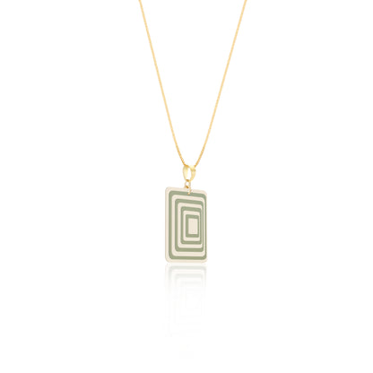 Cream & Green Rectangle Geometric Matching Set
