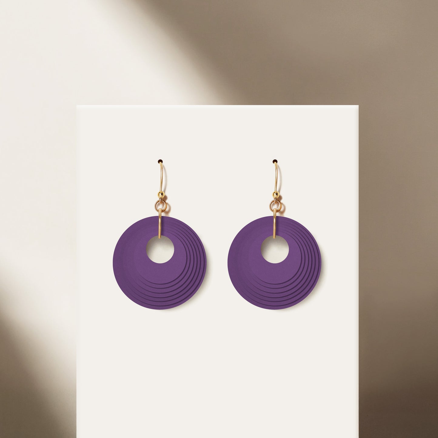 Deep Purple Circular Earrings